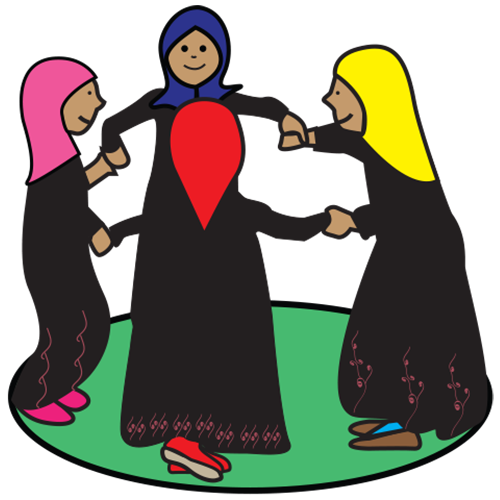 Circle Qatari girls