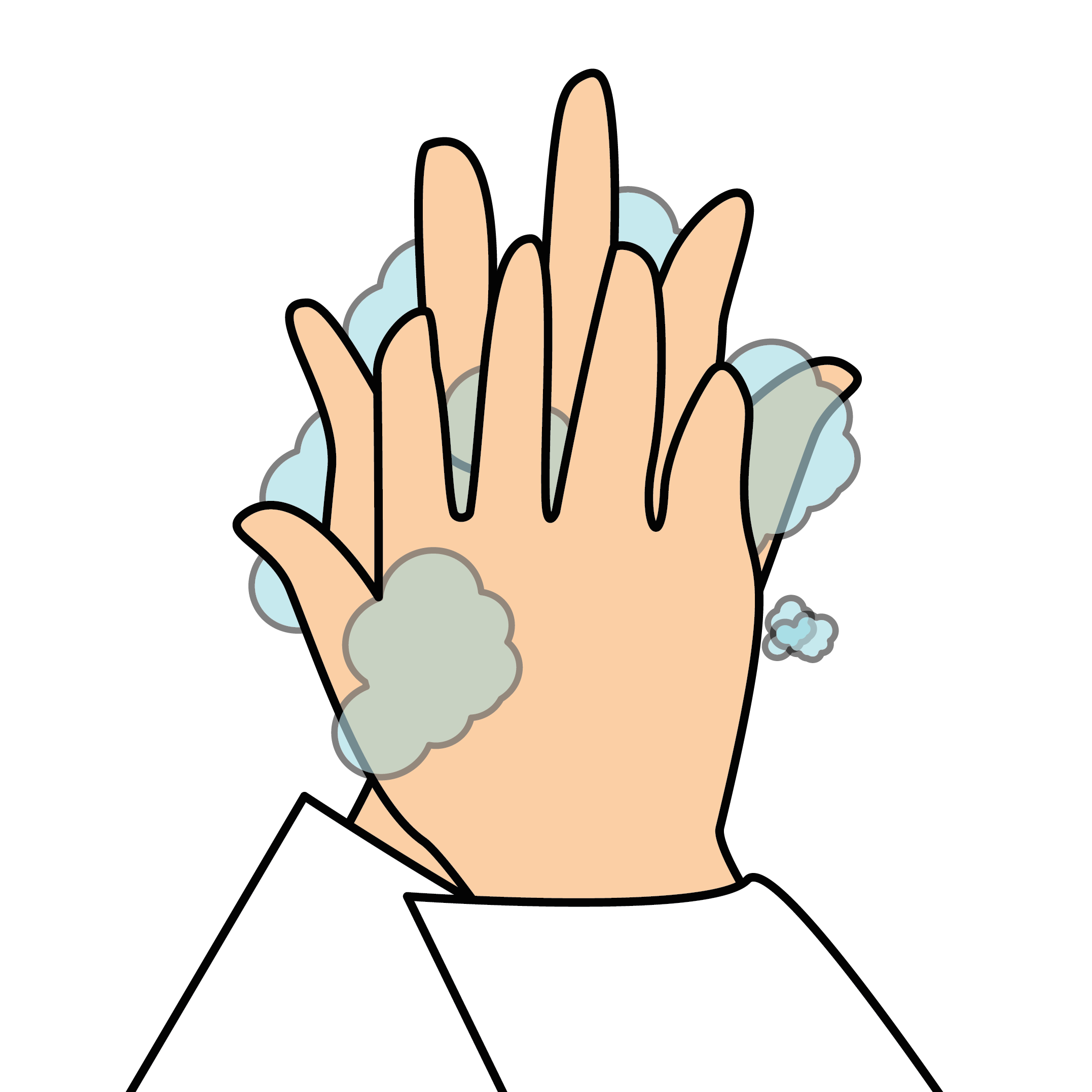 Washing hands procedure 3